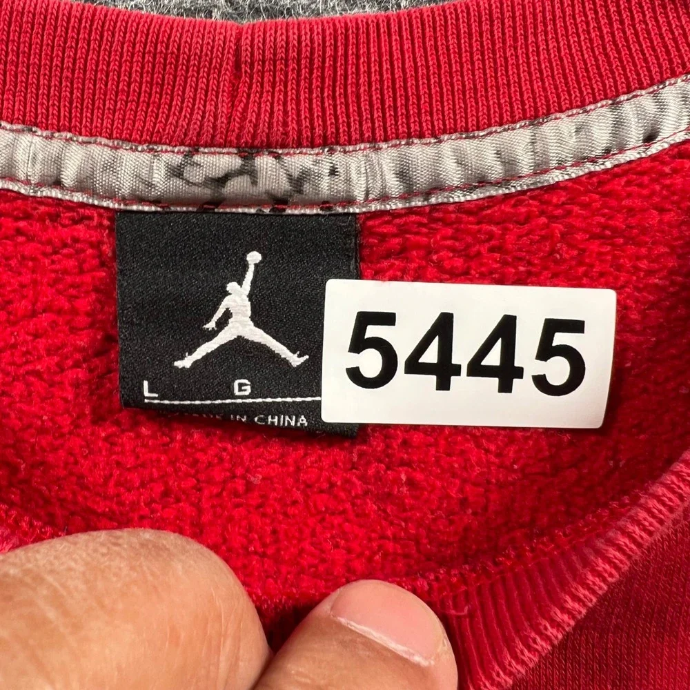 Jordan Jumpman Air Elephant Print Graphic Sweatshirt Red Mens Large